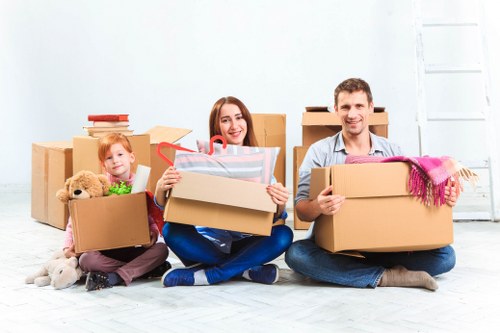 A smooth home relocation scene in Norbury with moving boxes
