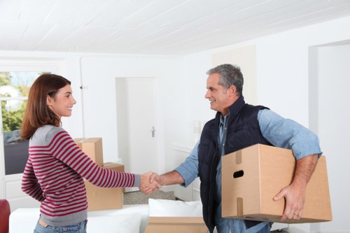 Family using mobile self storage for a home move in Norbury