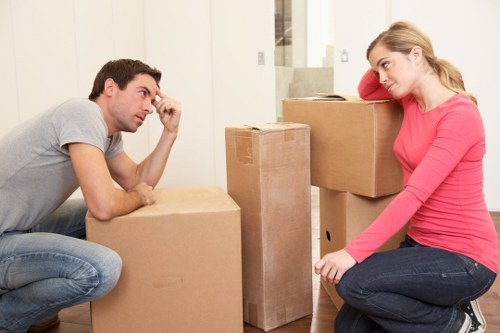 Professional movers loading a van during a Norbury relocation