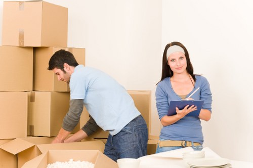 Furniture and boxes being loaded for Norbury removals