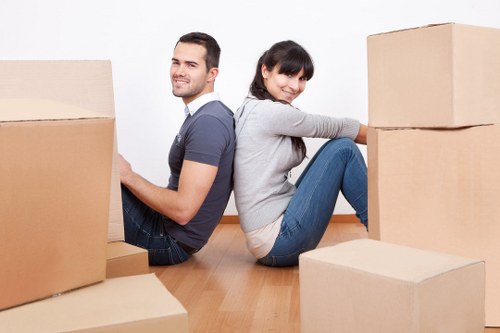 Removal van loaded with boxes for a Norbury property relocation
