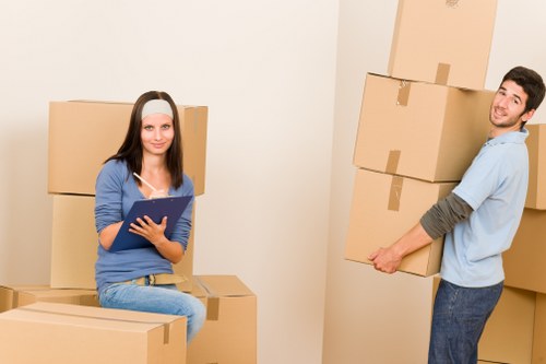 Removal van loading household items during a Norbury move